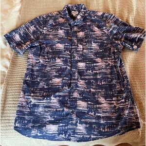 Purple/ blue with the light purple button down shirt